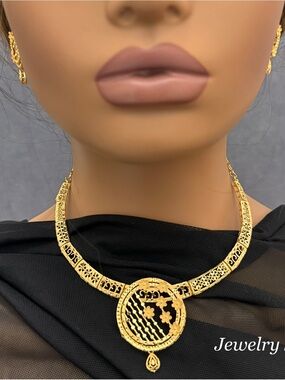 Jewelry Set, Necklace & Earrings Set for Women, Indian Jewelry, Arab Jewelry